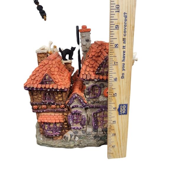 Halloween Haunted House Fiber Optic Lighted Flying Witch 10" In Box 2003 - Picture 5 of 6